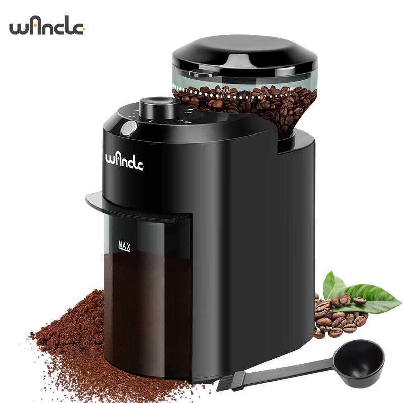 Coffee Grinder Burr Flat - Wancle moedor de café elétrico ajustável
